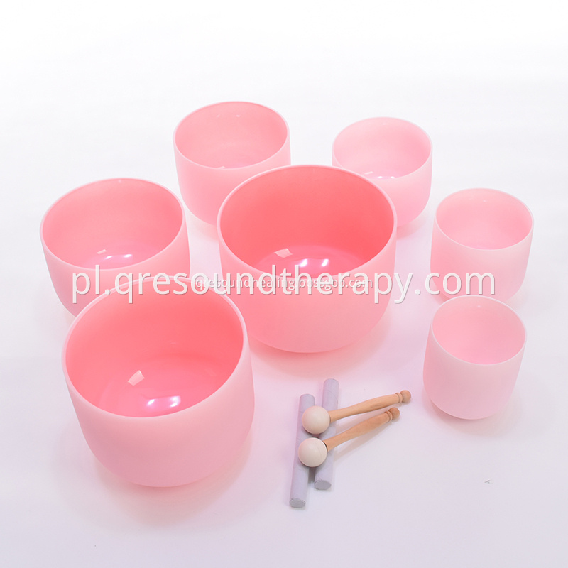 Pink Crystal Singing Bowls